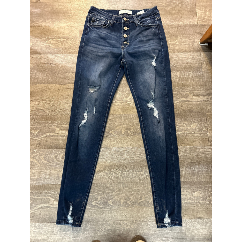 Women's KanCan Jeans, Size 28, Dark Wash‎ Blue